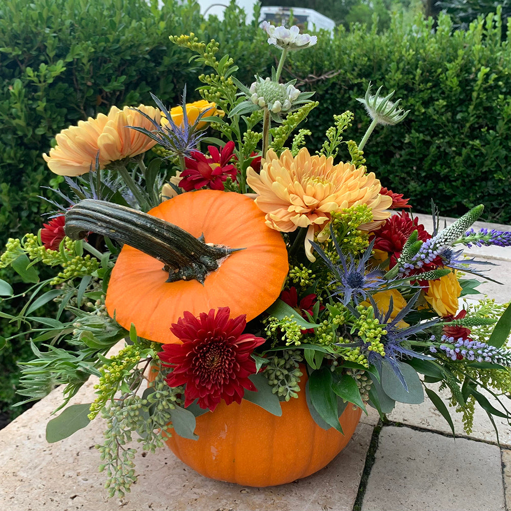 Fall Floral Pumpkin Arrangement Workshop
